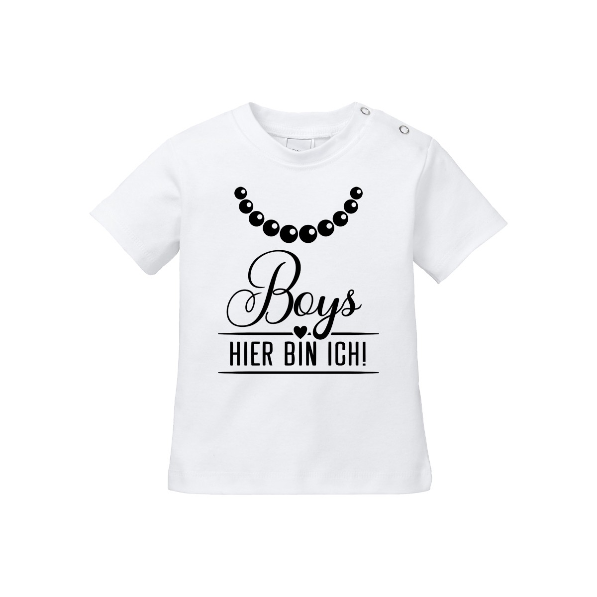 Kinder - Babyshirt Modell: Boys - HIER BIN ICH!