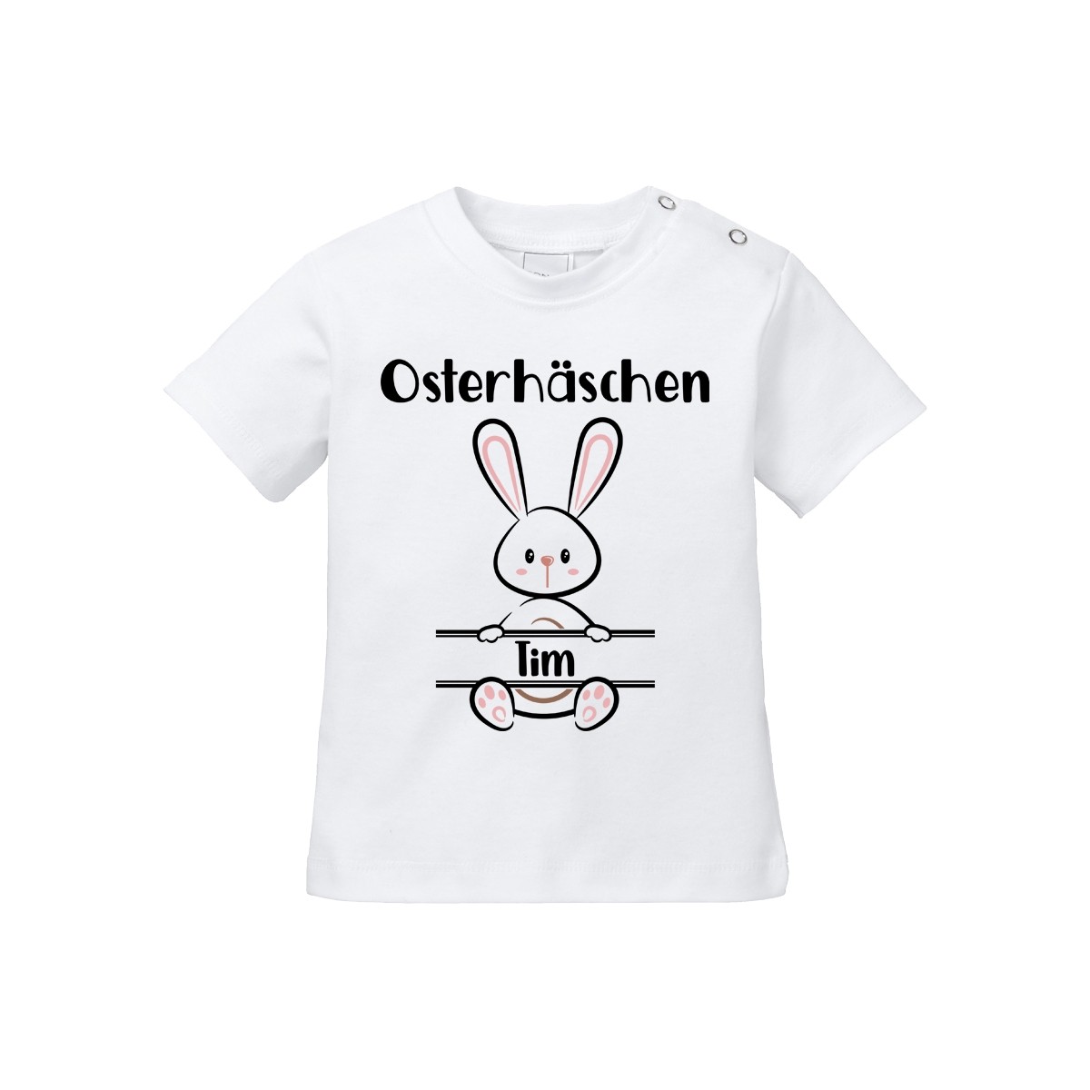 Babyshirt: Osterhäschen (Jungs, personalisierbar)