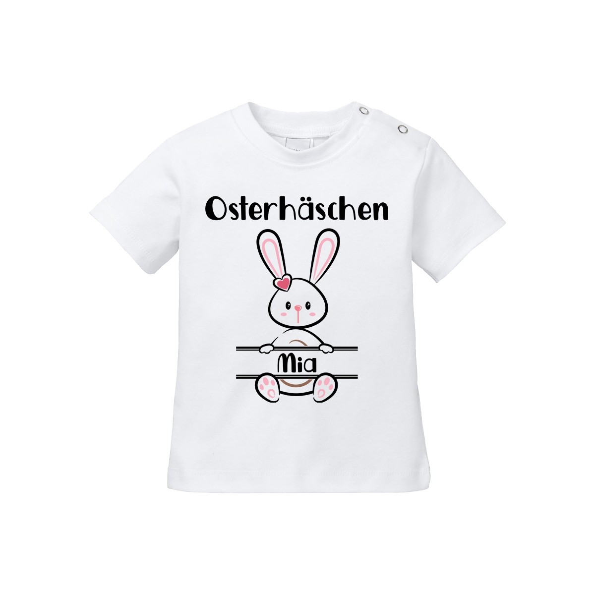Babyshirt: Osterhäschen (Mädels, personalisierbar)