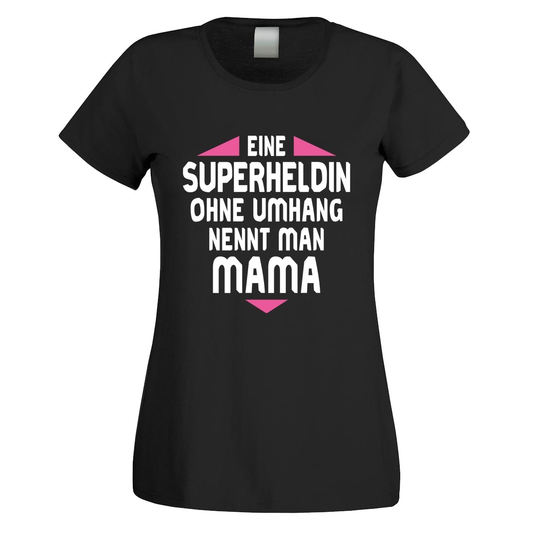 Funshirt weiß oder schwarz, als Tanktop oder Shirt - Eine Superheldin ohne Umhang nennt man Mama