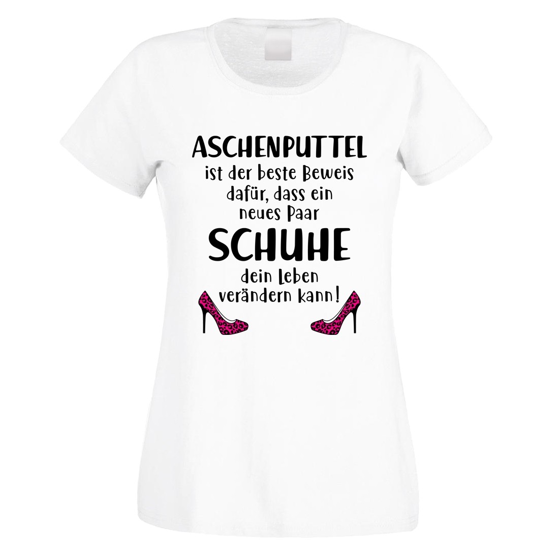 Funshirt weiß oder schwarz, als Tanktop oder Shirt - Aschenputtel