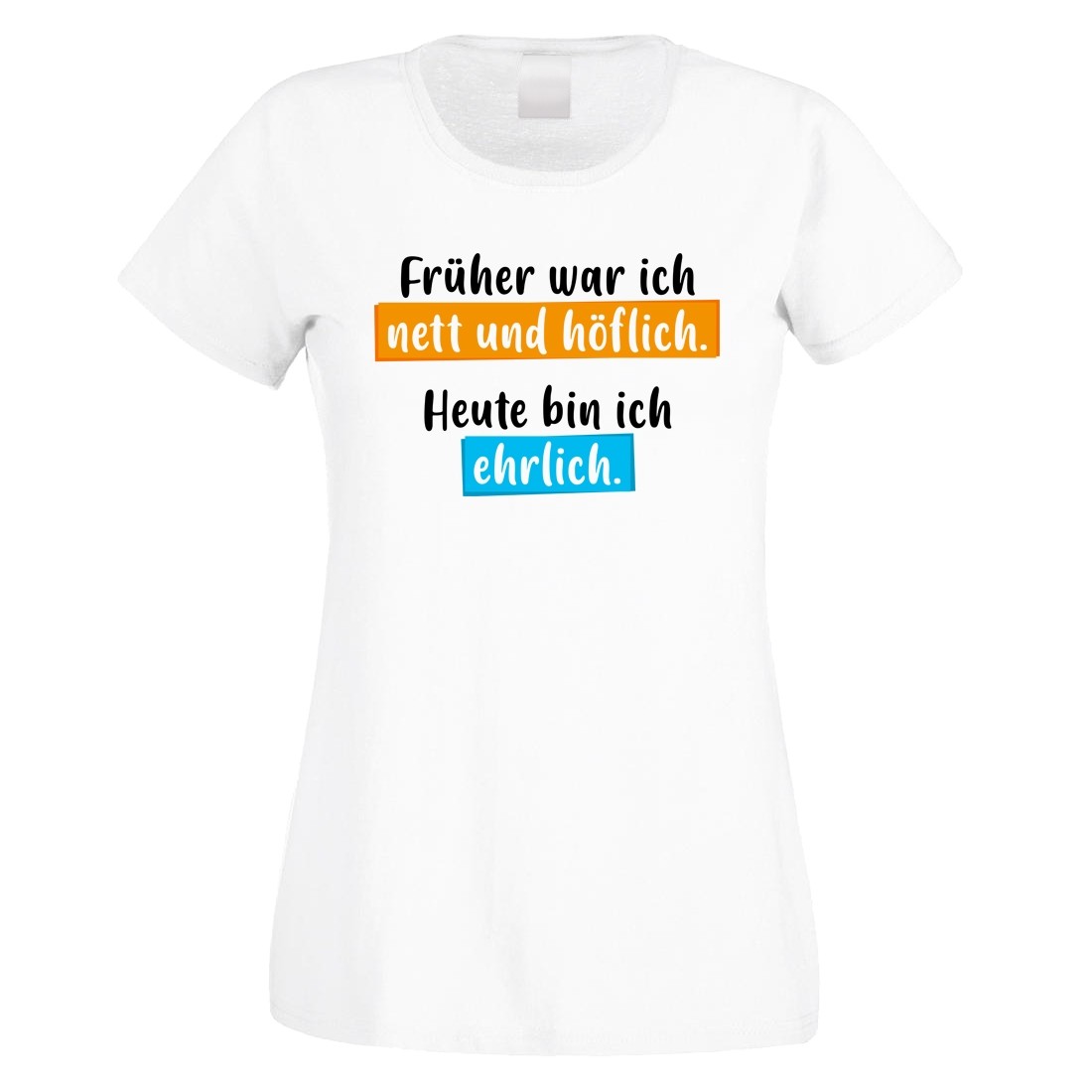 Funshirt weiß oder schwarz, als Tanktop oder Shirt Früher war ich