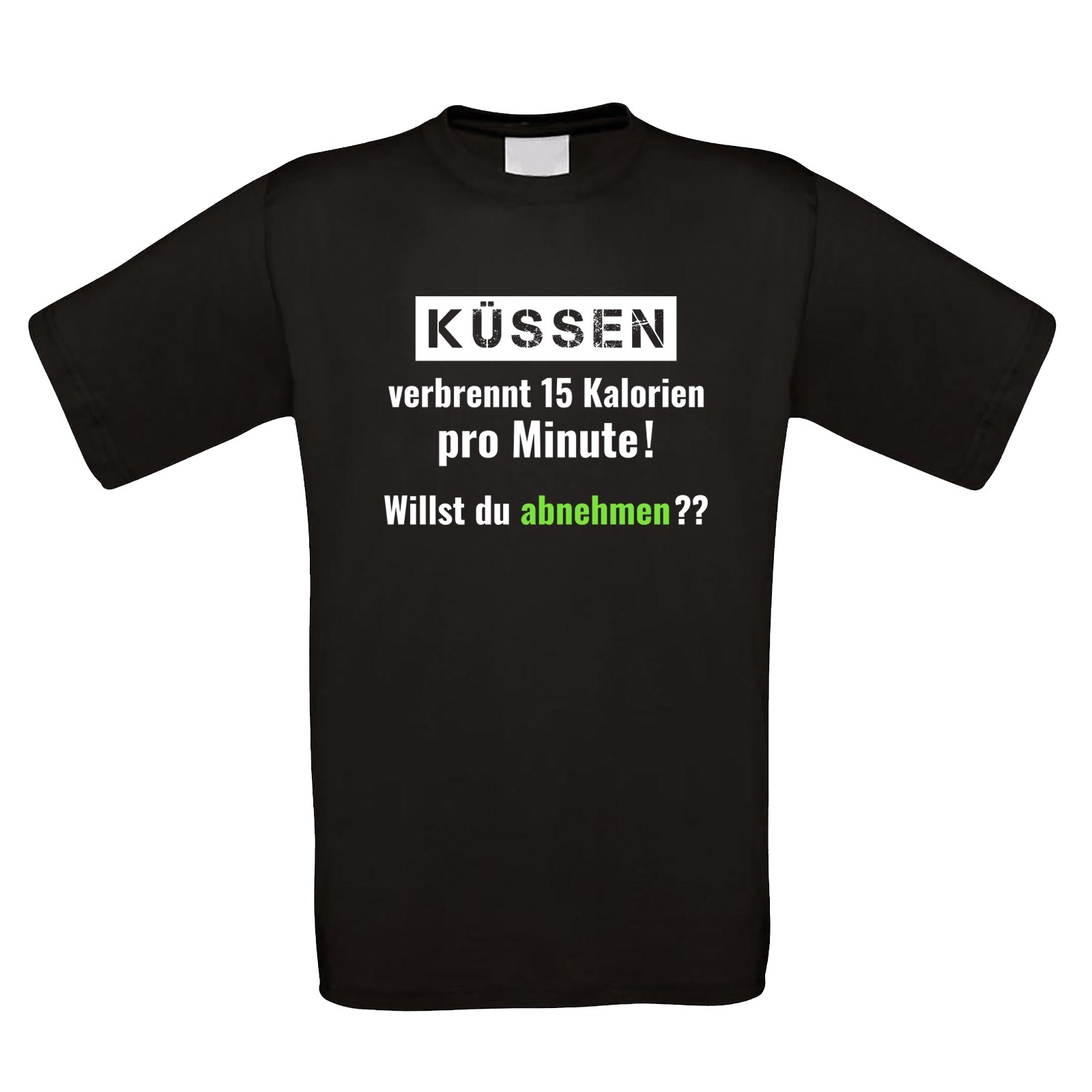 Funshirt weiß oder schwarz - als Tanktop, oder Shirt - Küssen