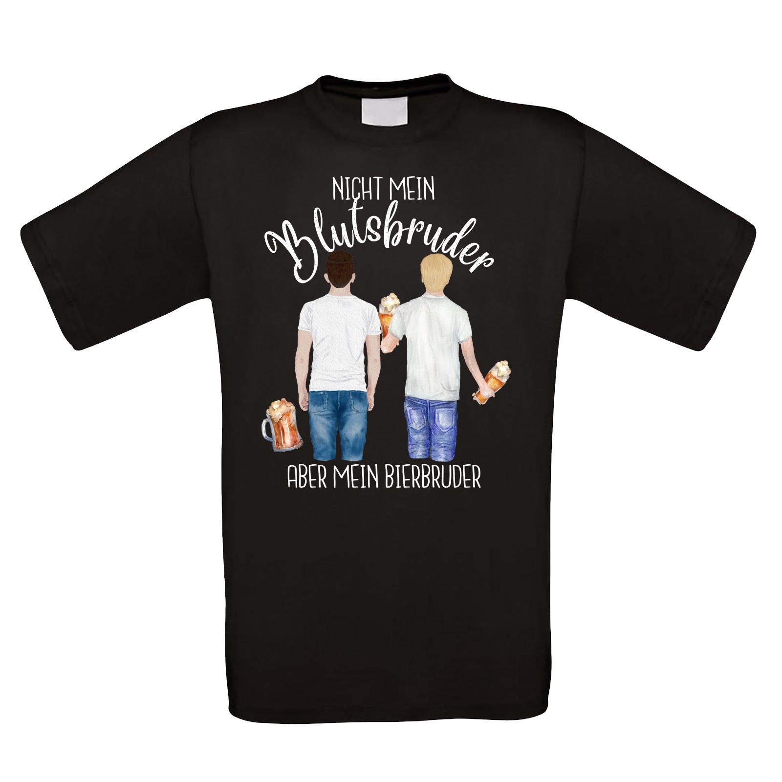 Funshirt oder Tanktop: Nicht mein Blutsbruder - Aber mein Bierbruder!