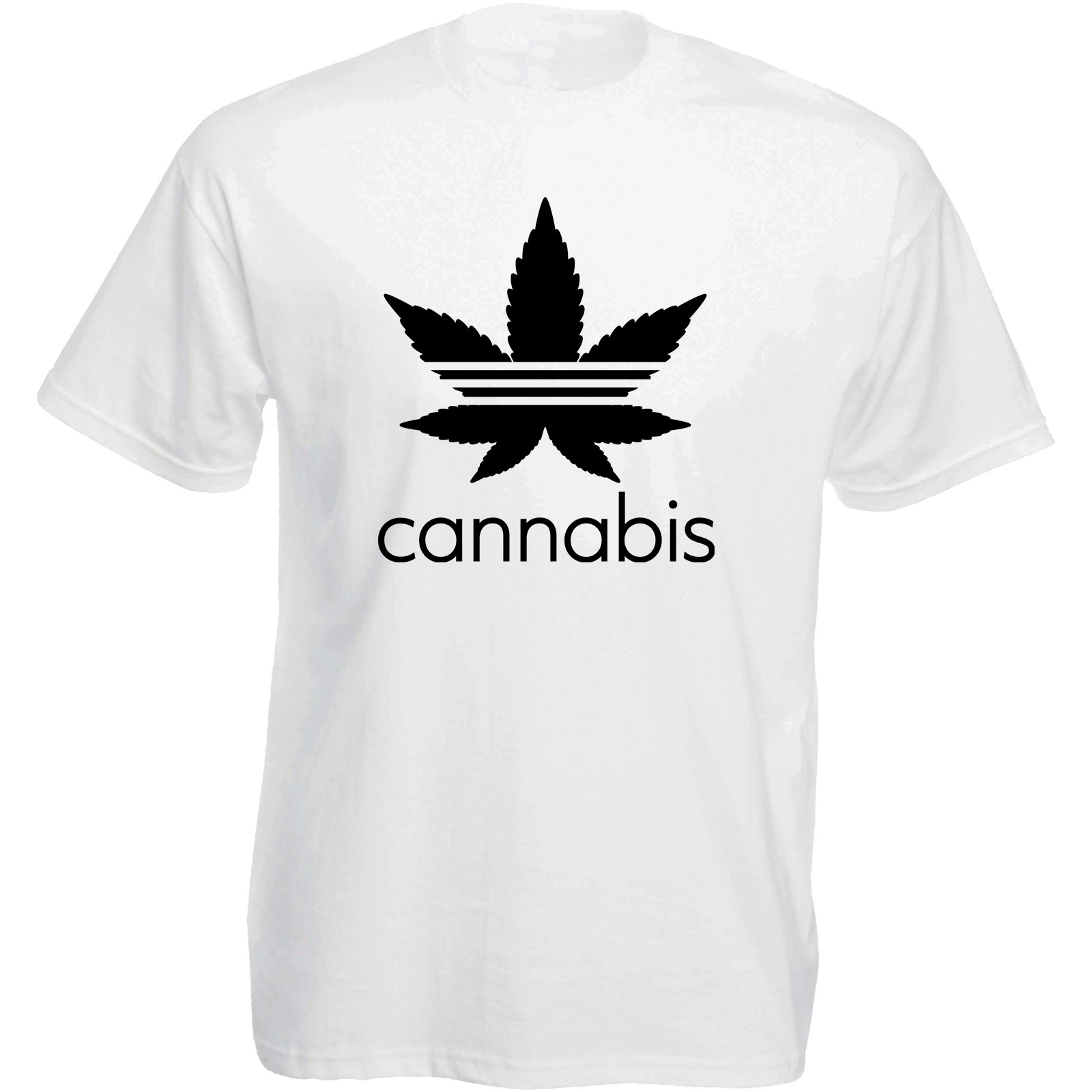 Funshirt weiß oder schwarz, als Tanktop oder Shirt - Cannabis