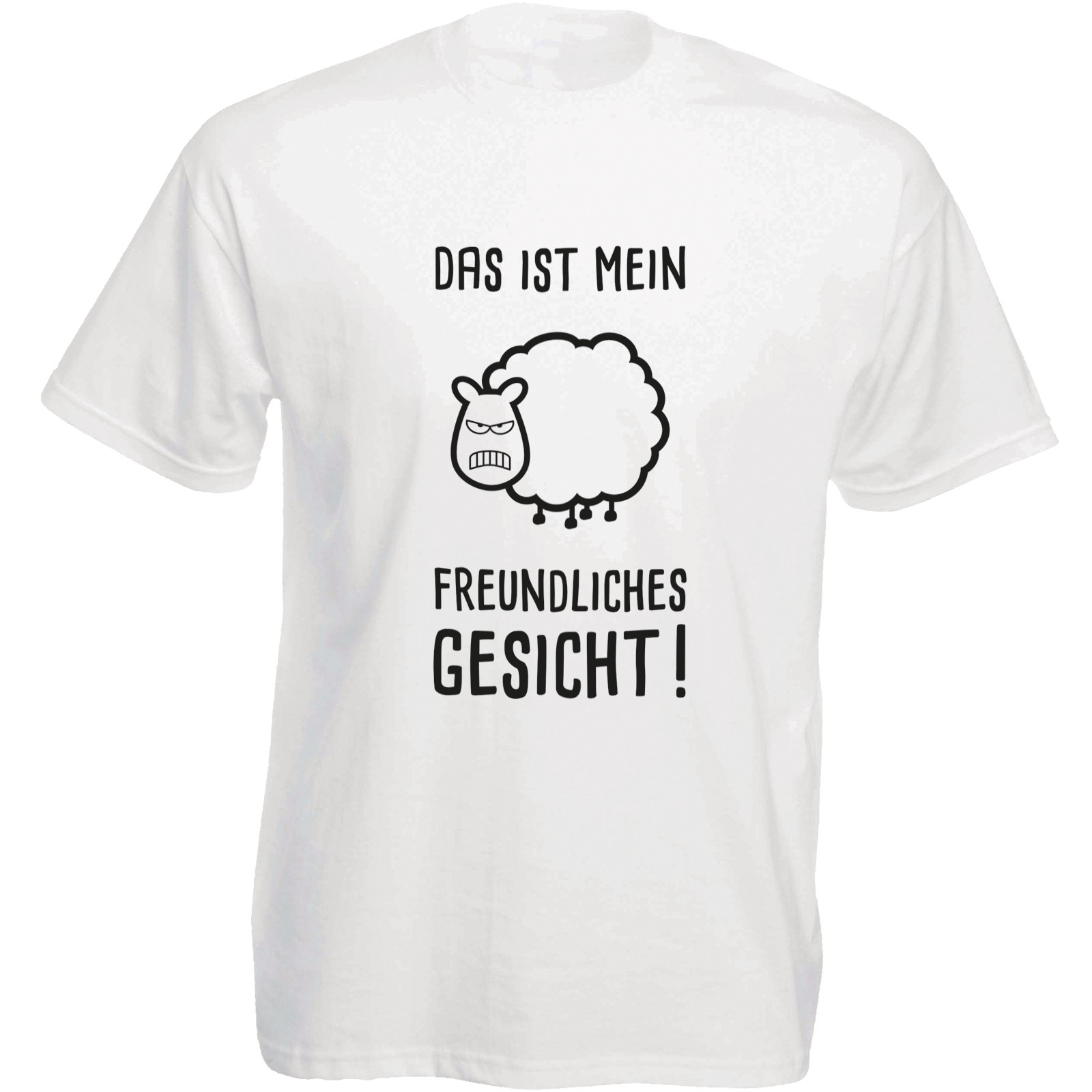 Funshirt weiß oder schwarz - als Tanktop, Damen- oder Herrenshirt - Freundliches Gesicht