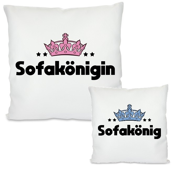 Kissen: SOFAKÖNIG / SOFAKÖNIGIN