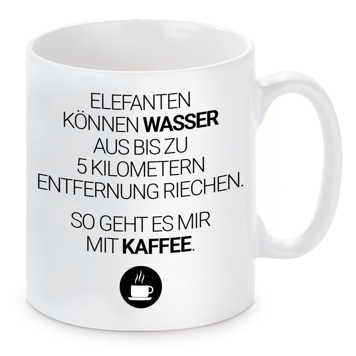 Tasse mit Motiv - Kaffee riechen