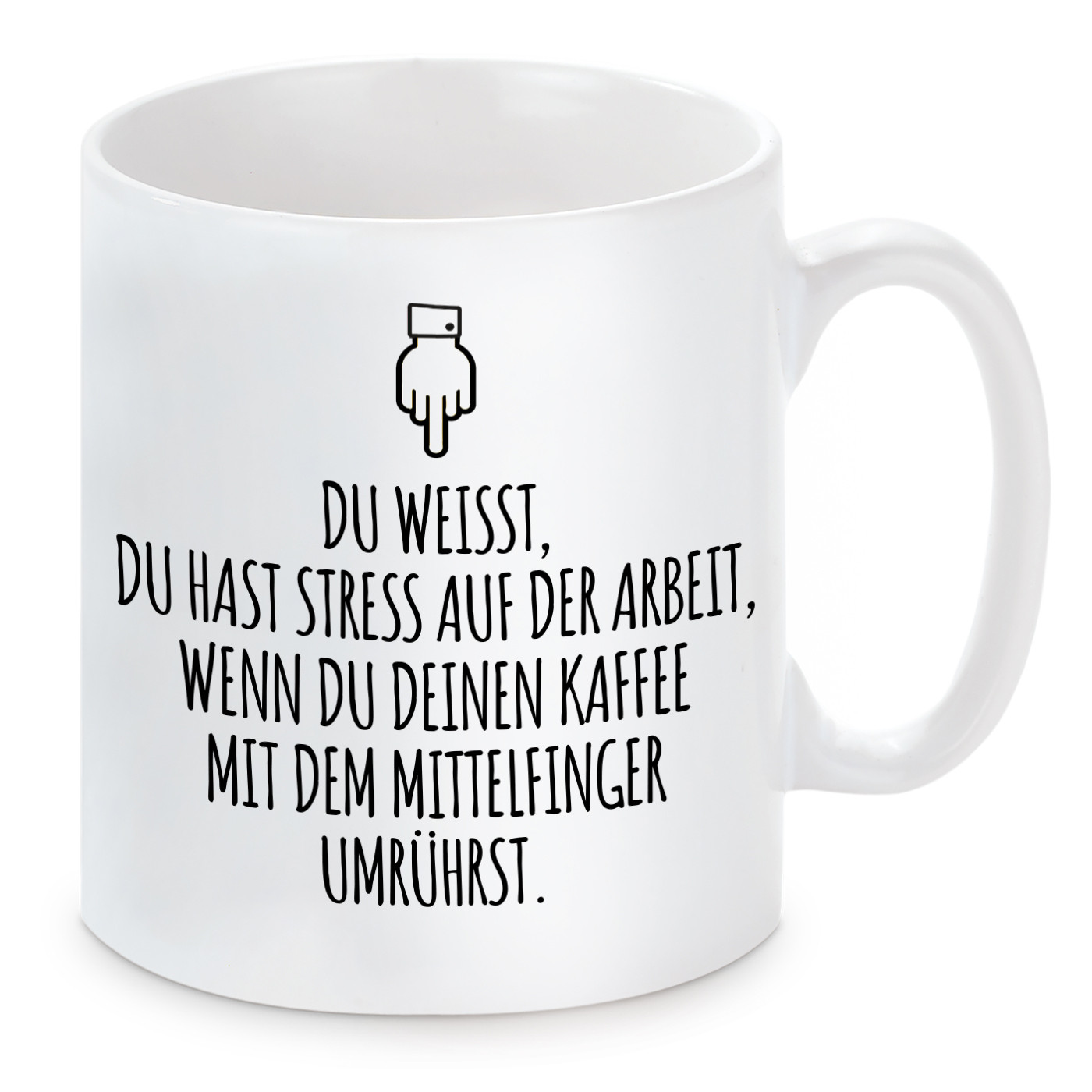 Tasse mit Motiv - Mittelfinger