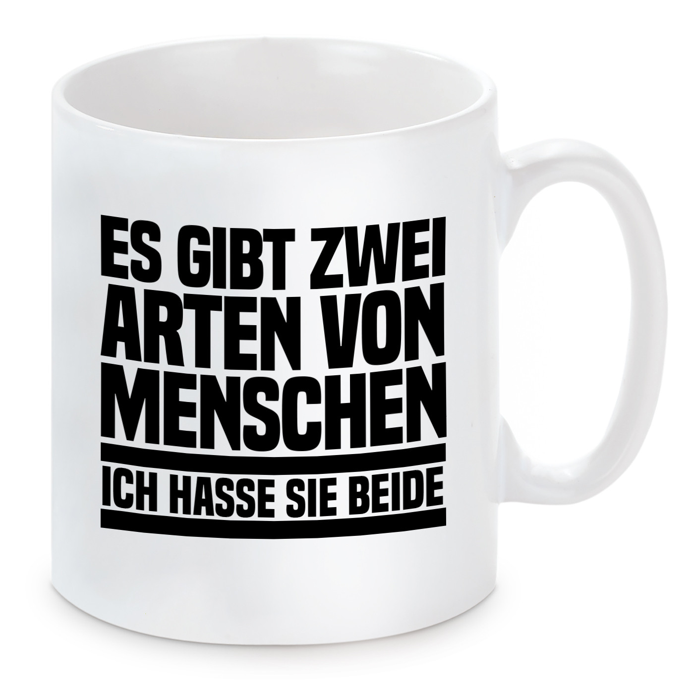 Tasse mit Motiv - Es gibt zwei Arten von Menschen