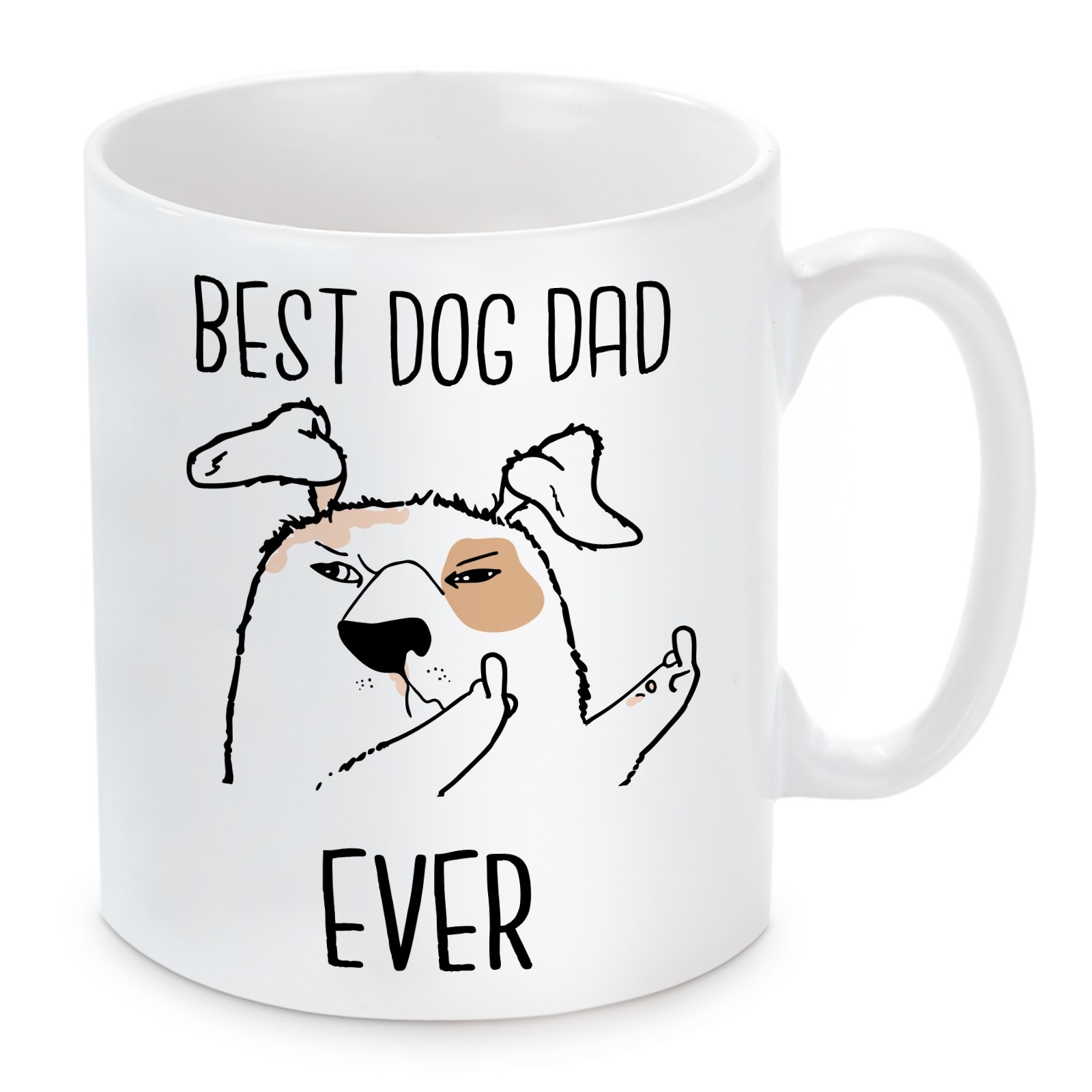 Tasse Modell: Best Dog Dad Ever.