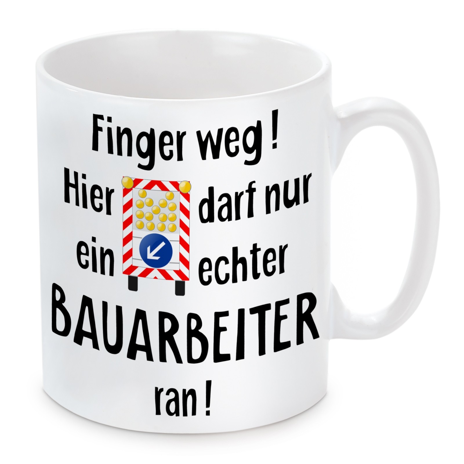 Tasse: Finger weg! (Bauarbeiter)