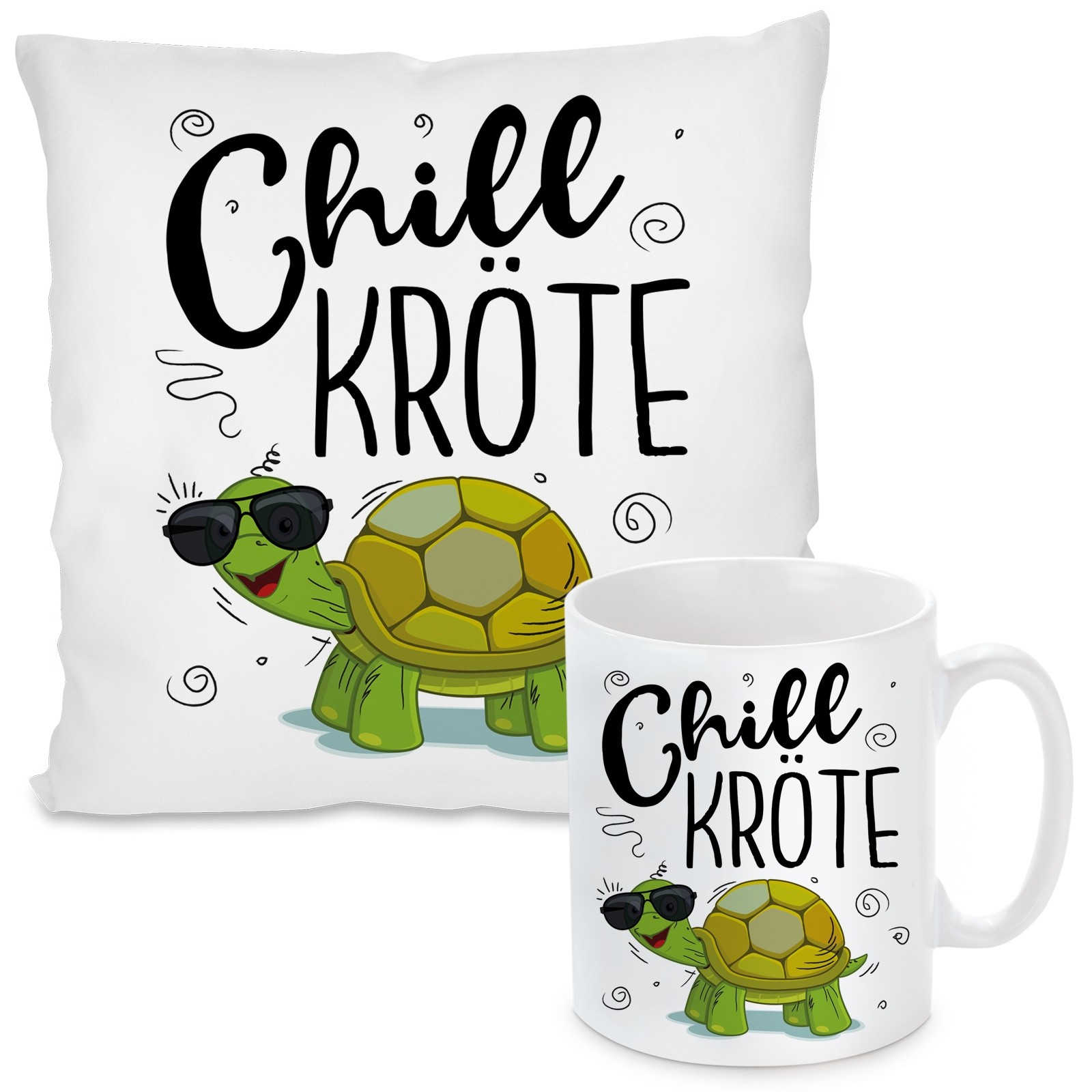 Kissen oder Tasse: Chillkröte.