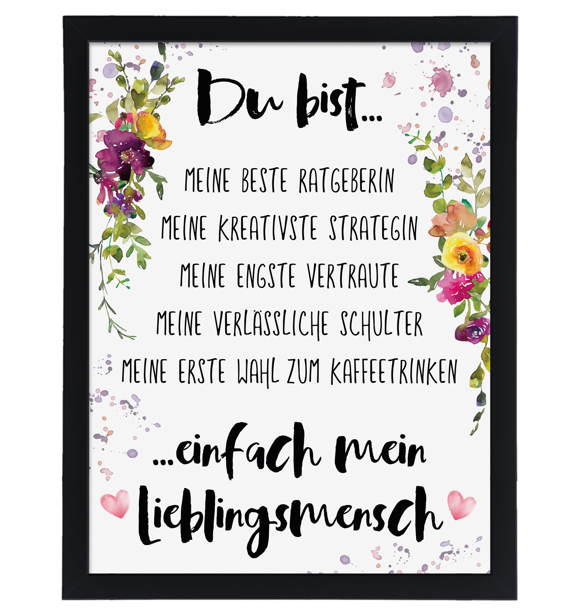 Wandbild Du bist mein Lieblingsmensch