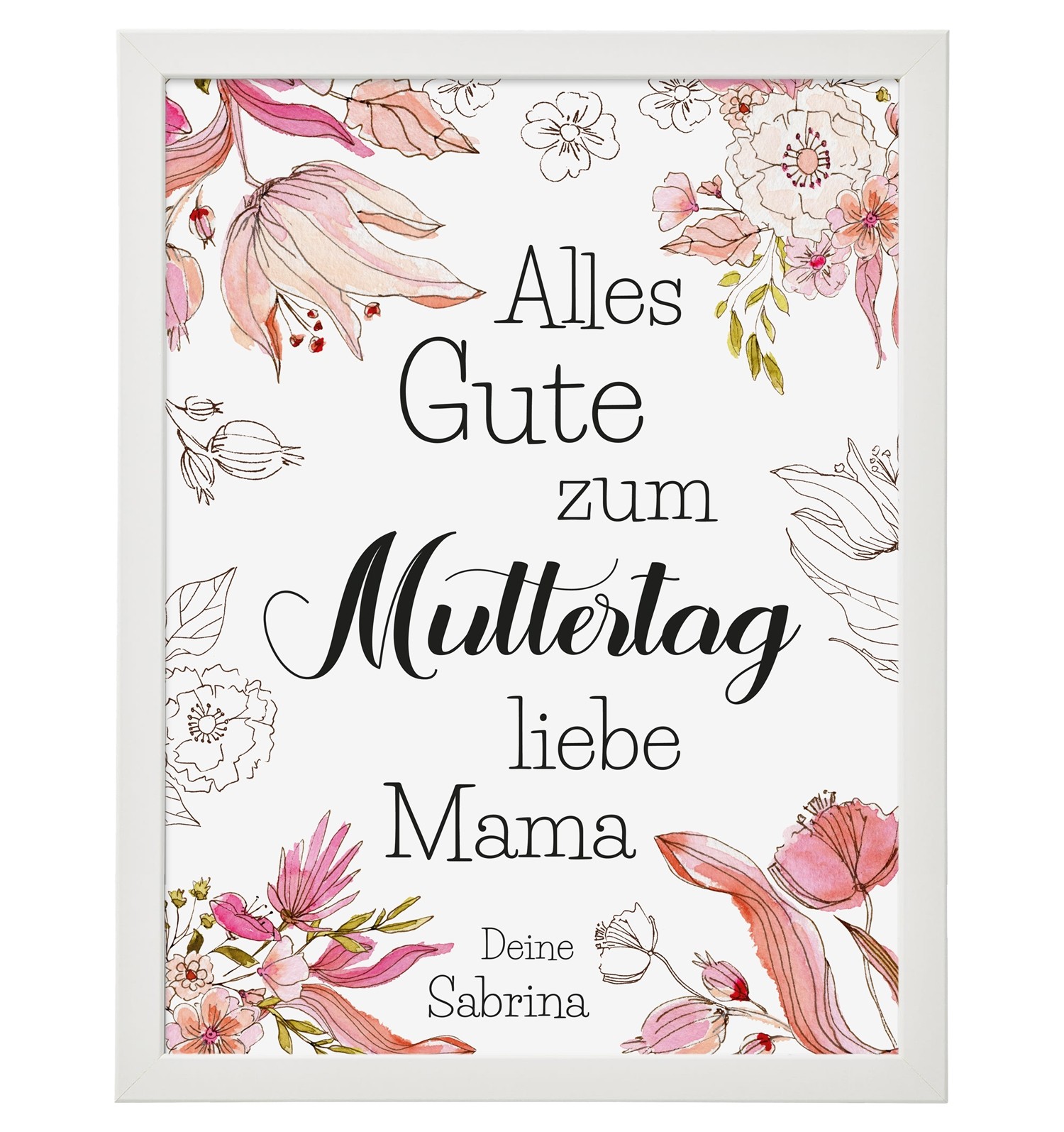 Wandbild Alles Gute Zum Muttertag Personalisierbar
