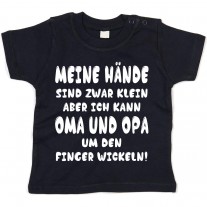 Kinder - Babyshirt Modell: Oma und Opa um den Finger wickeln