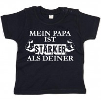 Kinder - Babyshirt Modell: Mein Papa ist stärker als deiner