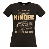 Damen T-Shirt Modell: Hübsche Kinder