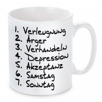 Tasse mit Motiv - Wochentage.