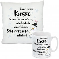 Kissen oder Tasse mit Motiv - Schneesturm