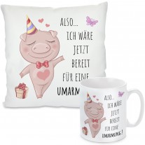 Kissen oder Tasse: Umarmung