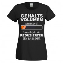 Funshirt oder Tanktop: Gehaltsvolumen aufgebraucht. Ich arbeite jetzt mit reduzierter Geschwindigkeit.