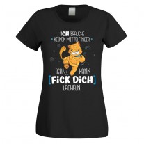 Funshirt oder Tanktop: Ich brauche keinen Mittelfinger. Ich kann Fick dich lächeln.