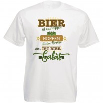 Funshirt weiß oder schwarz, als Tanktop oder Shirt - Bier ist aus Hopfen...Hopfen ist eine Pflanze...