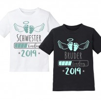 Kinder T-Shirt Modell:  2019 Schwester / Bruder LOADING...