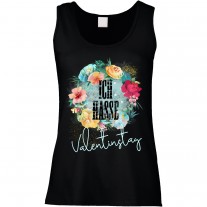 Funshirt weiß oder schwarz, als Tanktop oder Shirt - Ich hasse Valentinstag.