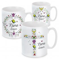 Tasse: Taufe - Kommunion - Konfirmation (personalisierbar)