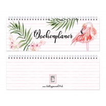 Herzbotschaft Tischkalender / Wochenplaner "Flamingo"