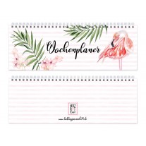 Herzbotschaft Tischkalender / Wochenplaner "Flamingo"