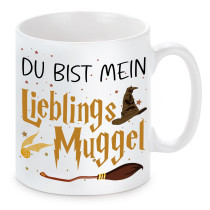 Tasse mit romantischem Spruch | Du bist mein Lieblings Muggel | Keramiktasse für Verliebte | Geburtstag Valentinstag | hochwertiger Druck optional mit Wunschtext auf der Rückseite