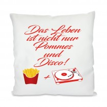 Kissen mit Motiv Modell: Pommes und Disco