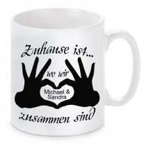 Tasse Modell: Zuhause ist wo wir zusammen sind