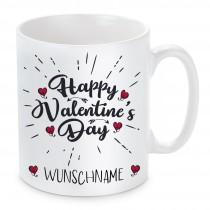 Tasse mit Motiv - Happy Valentine's Day (personalisierbar)