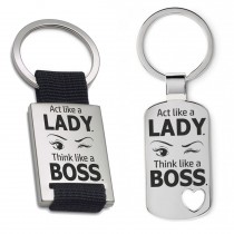 Schlüsselanhänger: Act like a lady - Think like a boss