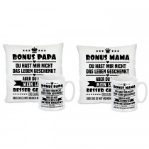Kissen oder Tasse: BONUS PAPA / MAMA