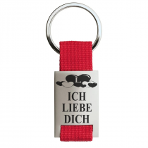 Metall Schlüsselanhänger - Buchstabe -ich Liebe dich- individualisierbar