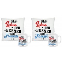 Kissen oder Tasse: Das Leben ist besser mit Familie / Freunden