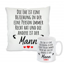 Kissen oder Tasse: Die Ehe ist eine Beziehung