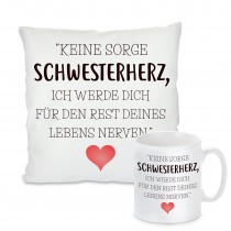 Kissen oder Tasse: Keine Sorge "Wunschmotiv" rest des Lebens nerven