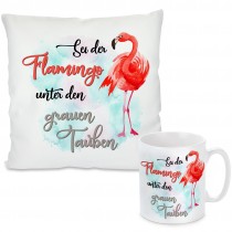 Kissen oder Tasse: Sei der Flamingo