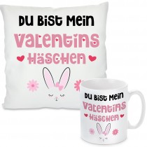 Kissen oder Tasse: Valentinshäschen
