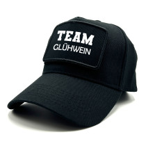 Baseball Cap mit Spruch auf Patch | Team Glühwein | Farbwahl | Unisex Baseball Mütze | hochwertiger Druck | OneSize durch verstellbaren Klipp-Verschluss |