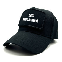 personalisierte Baseball Cap mit WUNSCHTEXT auf Patch | Farbwahl | Unisex Baseball Mütze | hochwertiger Druck | OneSize durch verstellbaren Klipp-Verschluss |