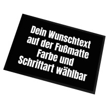 personalisierte Fußmatte | Türmatte | Dein Wunschtext auf der Fußmatte Farbe und Schriftart wählbar | 60x40cm | für innen und außen | Vorleger für die Haustür / Flur | Geschenk zur ersten Wohnung