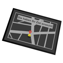 Fußmatte | Türmatte mit Spruch | 60x40cm | Sie haben Ihr Ziel erreicht! | für innen und außen | Vorleger für die Haustür / Flur | Geschenk zur ersten Wohnung | Einweihung