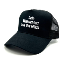 personalisierte Baseball Cap in Mesh Optik mit WUNSCHTEXT | Farbwahl | Unisex Baseball Mütze | hochwertiger Druck | OneSize durch verstellbaren Klipp-Verschluss